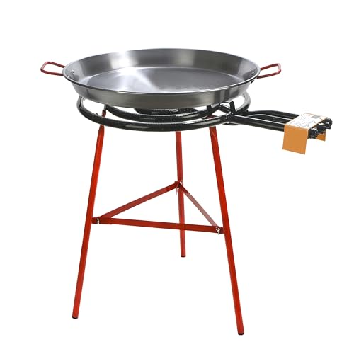 La ideal – Paella pulida 60cm + Hornillo mod. 500 + soporte reforzado