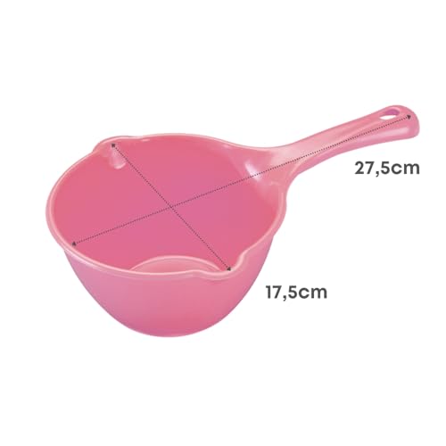 Kit C/ 2 Panelinha Confeiteiro 1,1 L Plastica Caldas (Rosa)