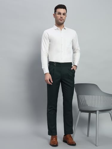 Image of Gurkha Pants for Men | Trouser for Men | Formal Pant | Double Button | Regular Fit Trouser High Waist Pleated Casual Trousers | Straight Leg Pants for Office Smart Casual Travel Party