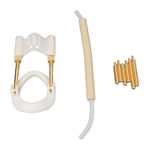 Men Bracket Stretcher Kit, Men Bracket Stretcher Tool Adjust Size Stretcher Training Massage Male Bracket Kit (White Gold) Cover