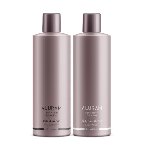 ALURAM Coconut Water Based Daily Hair Shampoo & Conditioner Set, 12 Fl Oz