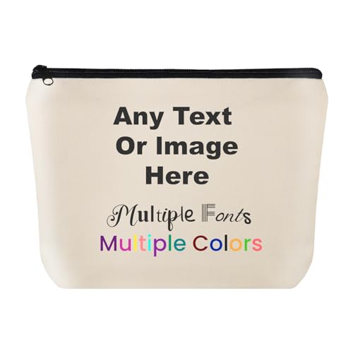 Party to Be Custom Travel Makeup Bag with Your Photo/Text, Personalized Travel Cosmetic Bag with Picture, Birthday gift for Girls Women