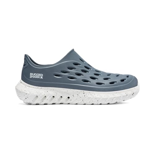 RUGGED SHARK Rift Slip-On Water Shoes – Quick-Dry EVA, AQUAFLO® Drainage, Ventilated, Lightweight, Textured Footbed, Easy On/Off, Perfect for Beach, Pool, and Outdoor Adventures