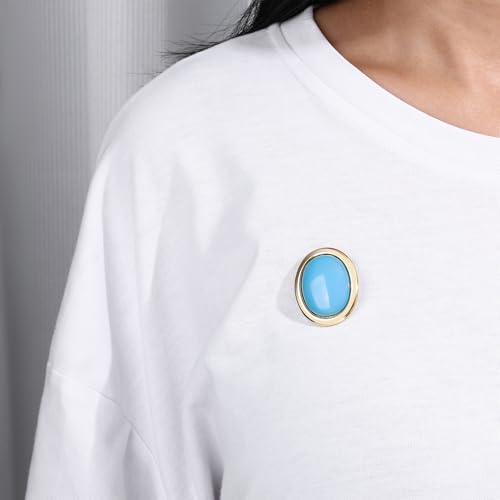 Princess Blue Earrings Costume Non Pierced Clip on Earrings and Brooch Pin Princess Game Accessories Costume Cosplay Women4