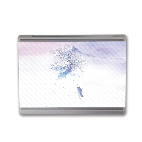Image of MightySkins Carbon Fiber Skin Compatible With Microsoft Surface Laptop Go 3 (2023) Full Wrap Kit - Long Way To Fuji | Protective, Durable Textured Carbon Fiber Finish | Easy To Apply | Made in the USA