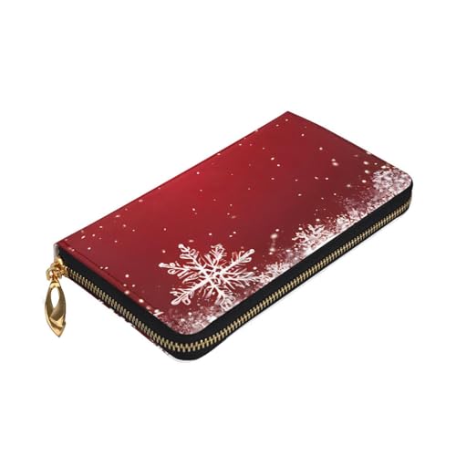 Christmas Long Leather Wallet,Large Capacity Soft Pu Leather Purse For Women With Multiple Card Slots Phone Pocket And Zipper Coin Purse Stylish Phone Card Holder Clutch3