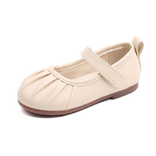 Genérico Sandalias Niña Verano Sandalias planas con cierre uso diario y combinación con vestidos en edades de 2 a 7 años (Beige, 13 Little Child)