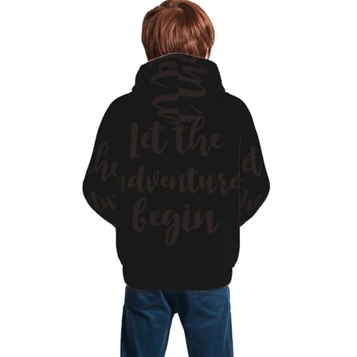 Let The Adventure Begin Kid Hoodies Boys Sweatshirts Girls Pullover with Pocket4