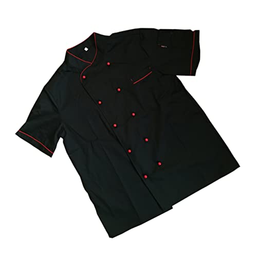 COLLBATH Comfortable Short Sleeve Chef Jacket Unisex Casual Chef Clothing for Catering Services