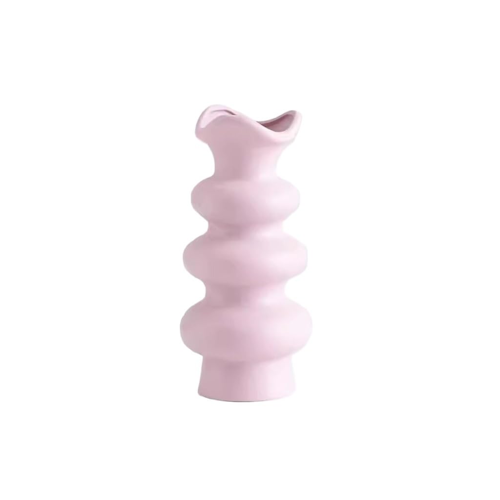 Blumenvase Lila Moderne dekorative Keramikvase, getrocknete Blumenvase, Blumenarrangement-Ornamente for Esstisch und Wohnzimmer Wohndeko