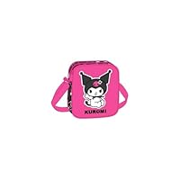 Safta KUROMI - Bandolera Pequeña, Bandolera Infantil, Bolso Niño, Ideal para Niños de 5 a 14 Años, Cómoda y Versátil, Calidad y Resistencia, 16x4x18 cm