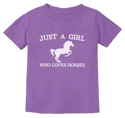 Tstars Horse Gifts A Girl Who Loves Horses Shirt Youth Equestrian Kids T-Shirt for Girls Who Ride or Love Ponies