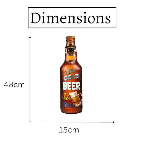 Image of Metal Bottle and Can Opener Ice Cold Beer Sold Here Beer Bottle Opener Wall Mount