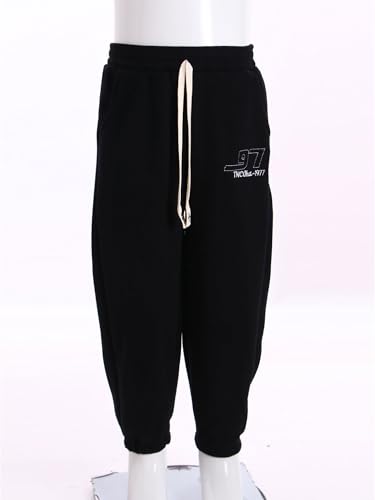 Hansber Kids Boys Girls Elastic Waist Sweatpants Causal Athletic Jogger Pants with Pockets Running Pants4