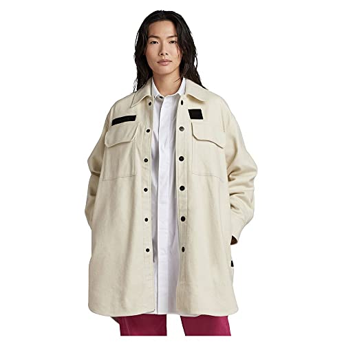 G-Star Raw G-Star Oversized Overshirt Wmn Ecru Mujer Talla Xs G-Star Raw G-Star Oversized Overshirt Wmn Ecru Mujer Talla Xs