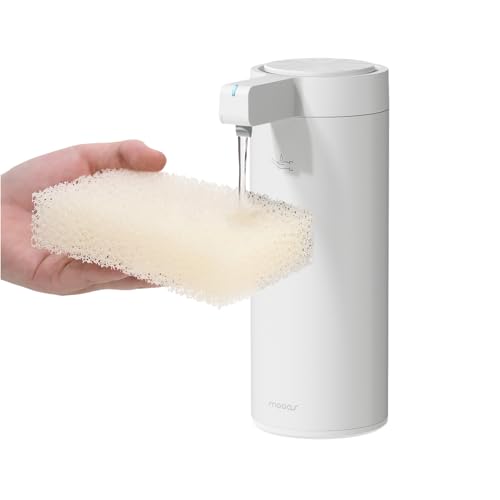 Image of Automatic Liquid Soap Dispenser Stainless Steel Touchless Hand Soap Dispenser with Waterproof IPX5 Motion Sensor Dish Soap Dispenser for Kitchen Bathroom (Rechargeable (White))