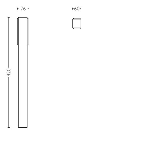 Philips LED Stratosphere Palo da Esterno, 42 cm, Luce Bianca Fredda, Grigio Scuro [Classe di efficienza energetica A++] - Immagine 4