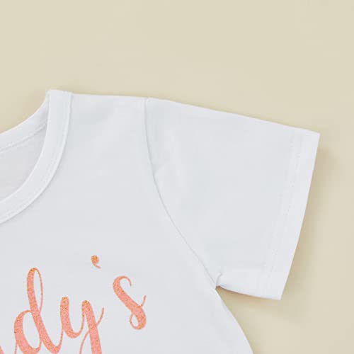 Image of Toddler Baby Girls Camouflage Outfit Black Letter Tops Shirt + Denim Skirt Dress Shorts Summer Two Piece Clothes Set
