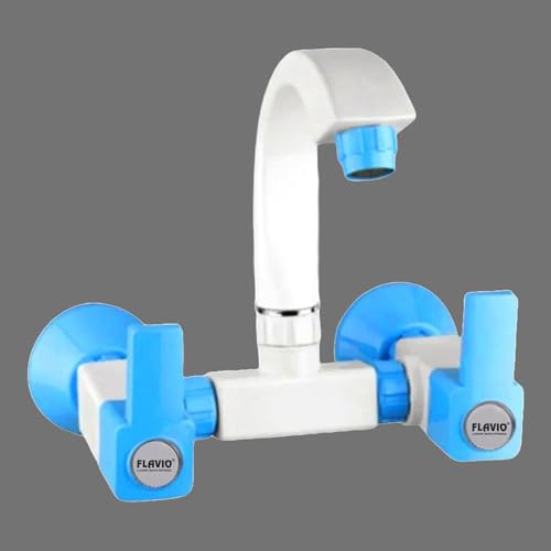 Image of Flavio Sink Mixer | Sink Mixer Tap Hot & Cold | Kitchen Mixer Tap | White Blue | UNO Series | 17 mm | 3 Year Warranty