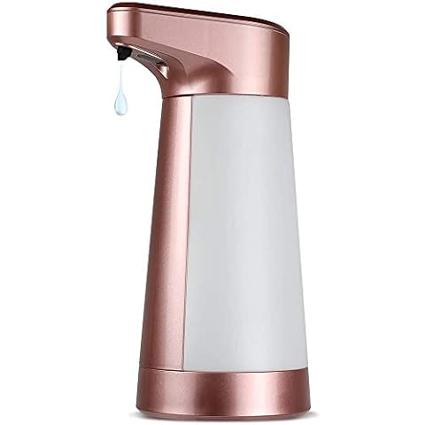 Camisin Automatic Hand Soap Dispenser Gel Liquid Soap Dispenser Touchless Soap Dispenser Countertop for Home Washing Rose Gold Cover