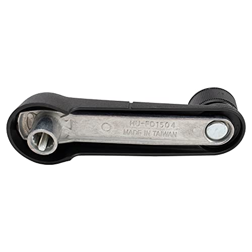 Image of TRQ Metal Reinforced Window Crank Handle Set Black Compatible with 1987-1996 Ford Bronco 1989-1990 II 2003-2008 E-150 2003-2005 Club Wagon 1992-2002 Econoline