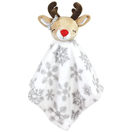 Image of Hudson Baby Unisex Baby Animal Face Security Blanket, Mrs Claus, One Size
