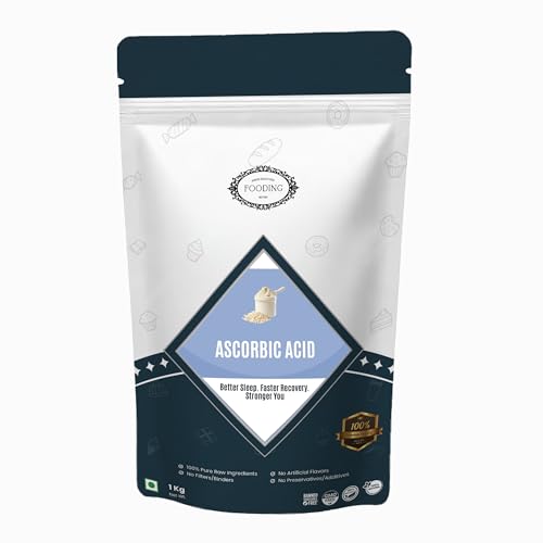 Image of 100% Pure Organic Vitamin C Powder (L-Ascorbic Acid), 1Kg, For Immunity booster, Skin cell Protection, Skin Care Serum Making, collagen Booster (Food Grade, Vegan, Non GMO)