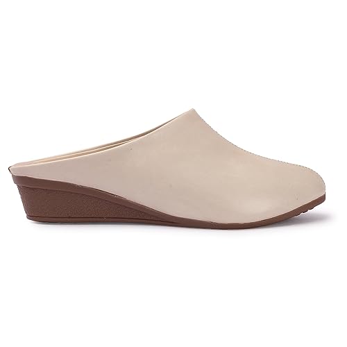 Image of Comfortable Women's Slip-on Wedge Back Open Mules Shoes & Sandals