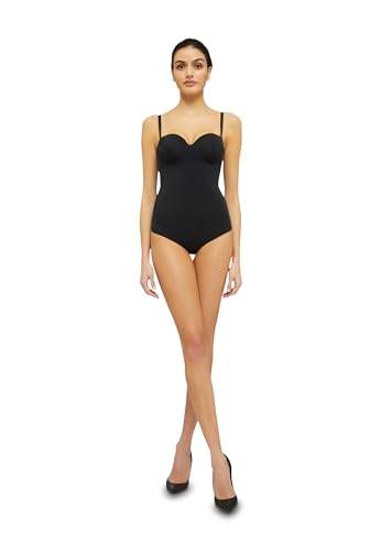 Wolford Women Mat De Luxe Forming String Body Sleeveless Scoop Neck Shaping Bodysuit Matte Thong Bottom