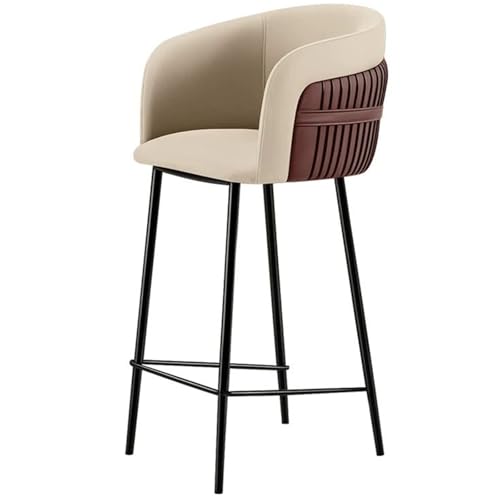 RCGNR Taburetes De Isla De Cocina Tapizados, Taburetes De Mostrador con Patas De Metal, Sillas De Cocina De 65/75cm, para Isla De Cocina F,65cm