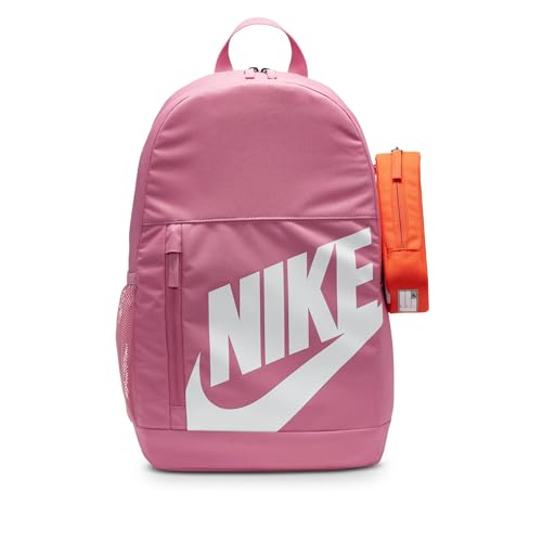 Nike Mochila Elemental Infantil Unissex (20L), Magic Flamingo/Laranja/Branco, Médio, Magic Flamingo/Laranja/Branco, M