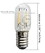 Anyray 4-LED Bulbs E17 ETL 25W T7 120V, Appliance Bulb 2700K 2W, Microwave Light Bulb