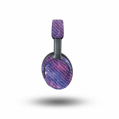 Image of MightySkins Carbon Fiber Skin Compatible with Bose QuietComfort Ultra - Violet Stars | Protective, Durable Textured Carbon Fiber Finish | Easy to Apply