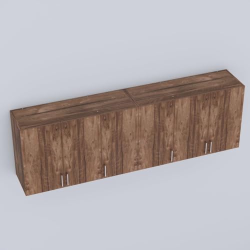 Image of Door Multipurpose Storage Cabinet & Adjustable Shelf | Space Organizer | Termites Resistance | Wall Mounted for Office, Kitchen Finish (Cochwood Brown, Door 6)
