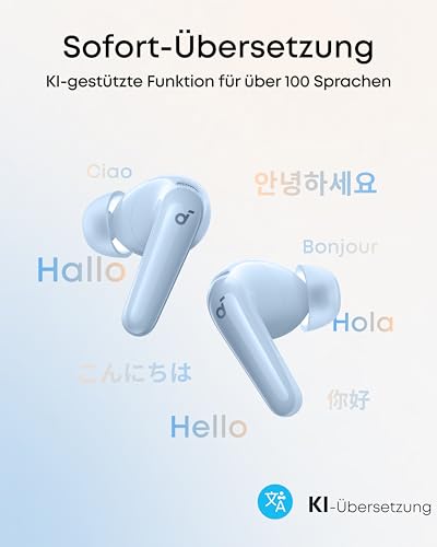 Soundcore by Anker P31i kabellose Bluetooth-Kopfhörer, Hi-Res Sound, Blau – Ansicht 5