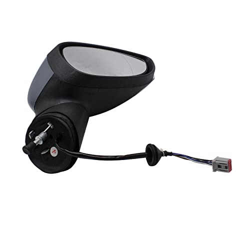 1 PC Electric Door Wing Mirror Primed Mirror Cover Right Drivers Side Heated Mirror Glass Compatible with Ford Fiesta Mk7 2008-2012