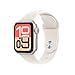 Apple Watch SE 3 GPS + Cellular 40 mm Smartwatch mit Aluminiumgehäuse in Polarstern und Sportarmband in Polarstern (S/M) Fitness‑ und Schlaftracker, Herzfrequenzmesser, Always-On Display, Wasserschutz