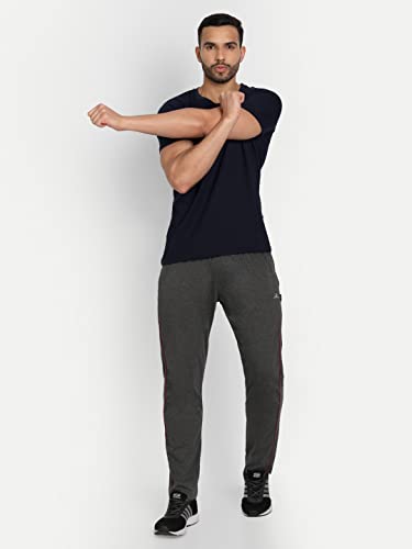 Image of Zeffit Men's Slim Fit Track Pants, Cotton, Elastic Waist, Side Pockets, Running & Gym