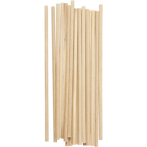 Mejores review On-line Palos redondos madera - los mas comprados. 34 Palitos redondos de madera - 15 cm x 4 mm - 20 piezas
