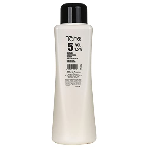 Tahe Natural Colour Oxigenada acondicionadora en crema para aplicar con tinte capilar, 1000 ml (Blanco, 1000 ml - 5 vol.)
