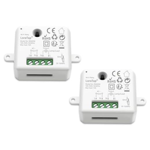 LoraTap 2er Pack Wifi Schalter Relais Modul Smart Home Switch mit Timer Fernbedienung über Handy für Hausautomation DIY Auf-/Unterputz Kompatibel mit Google Home