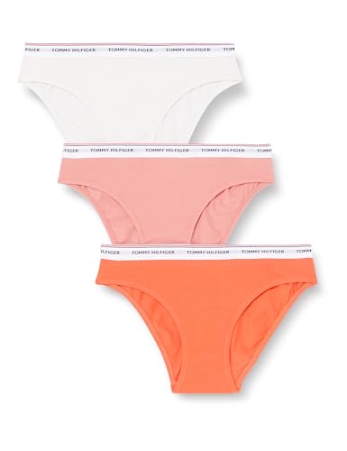 Tommy Hilfiger 3 Pack Bikini (Ext Sizes) UW0UW04895 Bikinis, Naranja (Crushed Coral/Coral Clay/Barely T), XL para Mujer