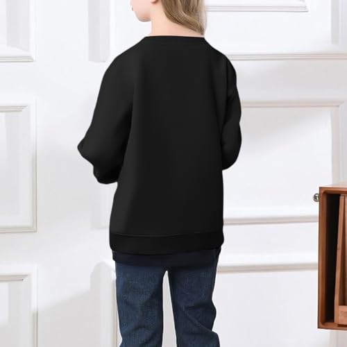 Girls' Cute Graphic Sweatshirt Long Sleeve Pullover Top Soft Casual Fall Halloween Crewneck Graphic Top3