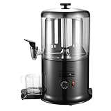 Stalwart 6 Litre Commercial Hot Chocolate Dispenser, Hot Drinks Warmer with Dual Thermostat and Stirring Paddles in Black, Soup, Gravy, Mulled Wine or Chocolate Drinks