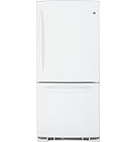 GE GDSC0KCXWW 20.2 Cu. Ft. White Bottom Freezer Refrigerator - Energy Star