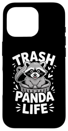 トラッシュパンダライフ アライグマ 可愛い ミーム ゴミ箱 いたずら ユーモア ストリート スマホケース iPhone 16 Pro 用