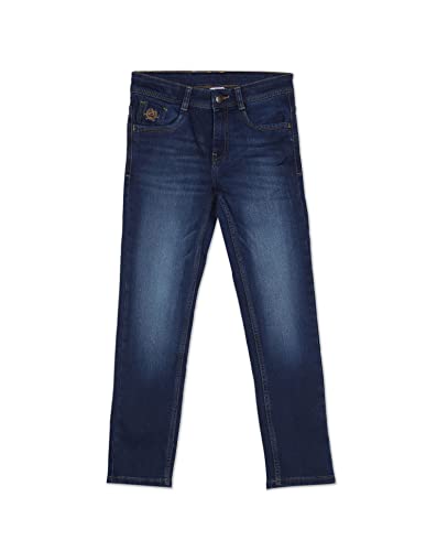 Image of U.S. Polo Assn. Kids Boy's Slim Jeans (UKJENR0001 DK. Blue EXS)