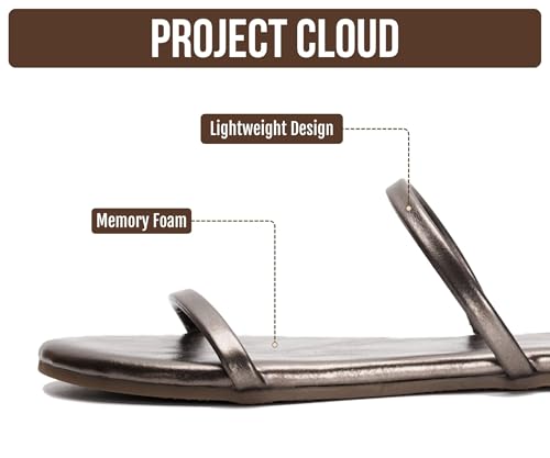 Image of Project Cloud Summer Sandals for Women with Memory Foam Insole (Transition) | Memory Foam Insole; Beach Flip Flops; Non-Slip Sole; Lightweight Double Straps; Summer Sandals for Women; Everyday Comfort