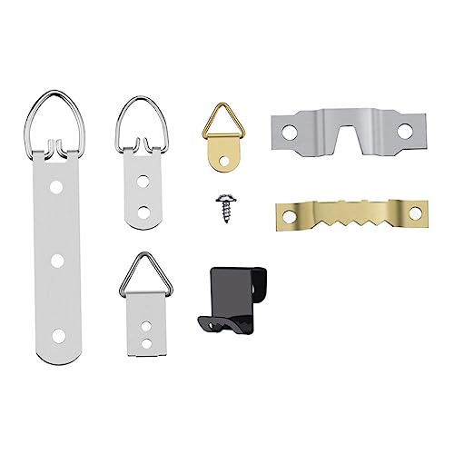 Image of TEHAUX 76Pcs Photo Frame Hanger Kit Durable Picture Hanging Hardware for Home Office Decor for Photos Posters and Artwork Easy to Install Frame Hook Accessories