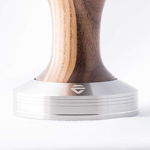 Lelit PLA481W Tamper para filtros LELIT58, Acero Inoxidable, Mango de Madera Bicolor - Imagen 5